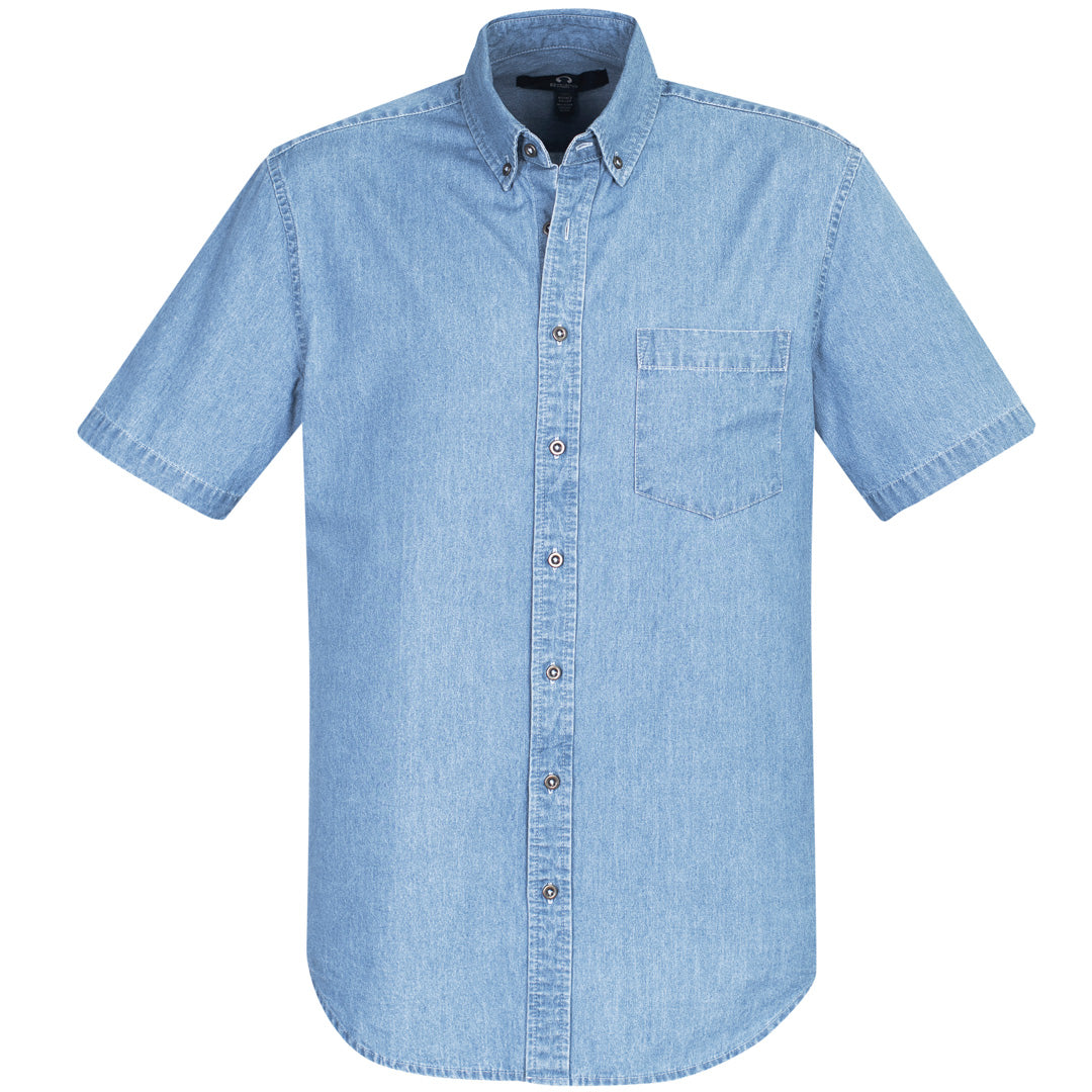 House of Uniforms The Indie Shirt | Mens | Short Sleeve Biz Collection Light Blue