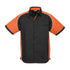 House of Uniforms The Nitro Shirt | Mens | Short Sleeve Biz Collection Black/Orange