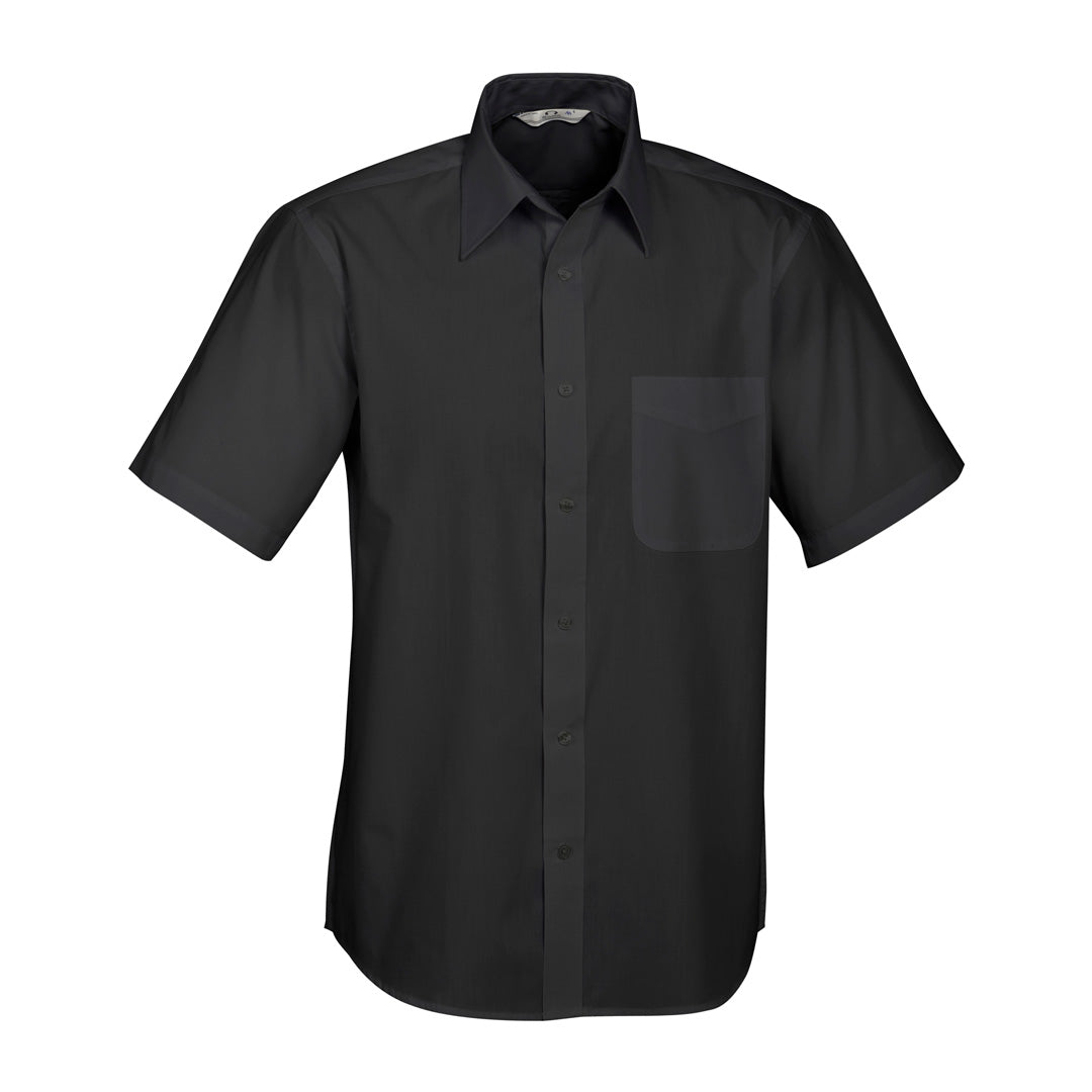 House of Uniforms The Base Shirt | Mens | Short Sleeve Biz Collection Black