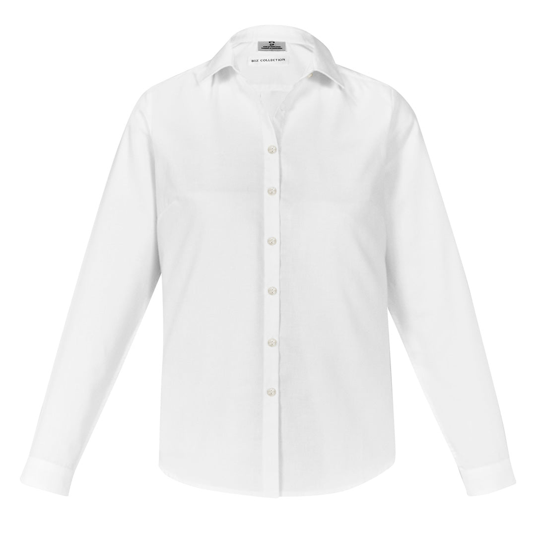 House of Uniforms The Memphis Shirt | Ladies | Long Sleeve Biz Collection White