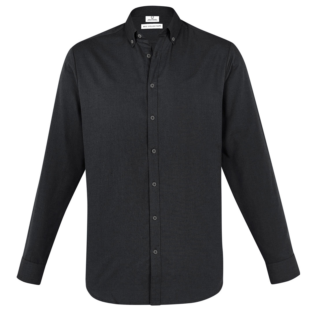 House of Uniforms The Memphis Shirt | Mens | Long Sleeve Biz Collection Black