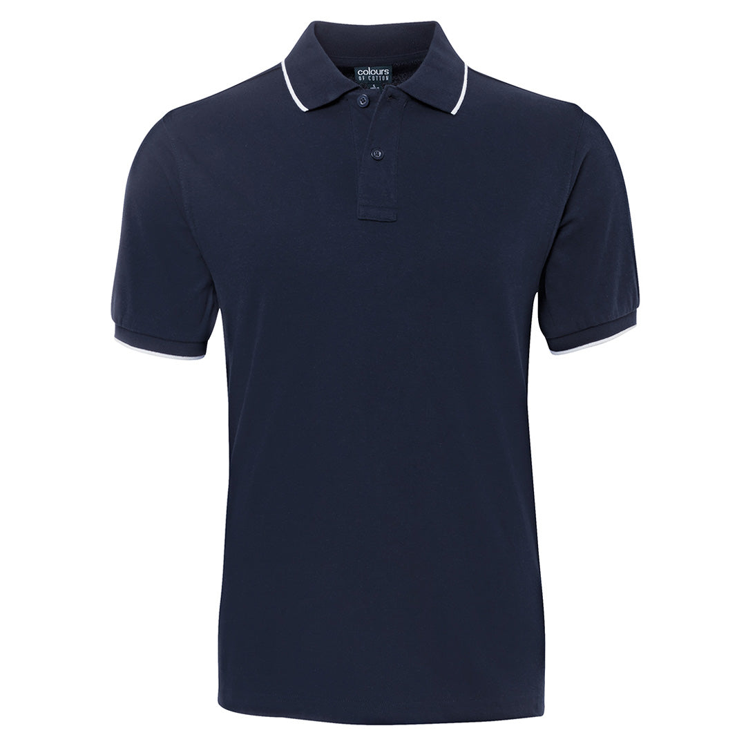 House of Uniforms The Cotton Face Polo | Short Sleeve | Mens Jbs Wear Navy/White
