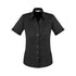 House of Uniforms The Monaco Shirt | Ladies | Short Sleeve Biz Collection Black