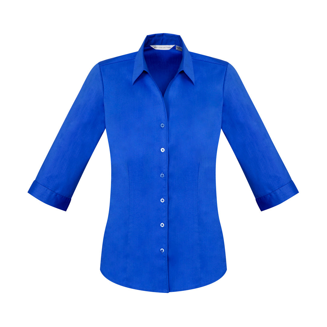 House of Uniforms The Monaco Shirt | Ladies | 3/4 Sleeve Biz Collection Electric Blue