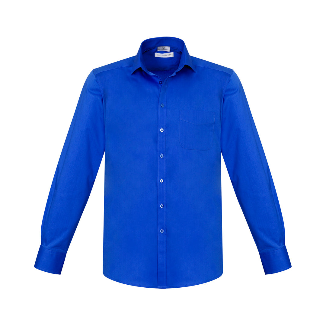House of Uniforms The Monaco Shirt | Mens | Long Sleeve Biz Collection Electric Blue
