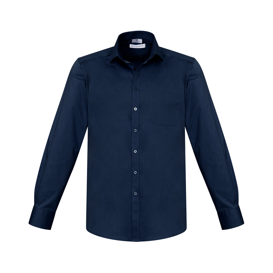 House of Uniforms The Monaco Shirt | Mens | Long Sleeve Biz Collection Ink