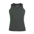 House of Uniforms The Razor Singlet | Ladies Biz Collection Grey/Lime