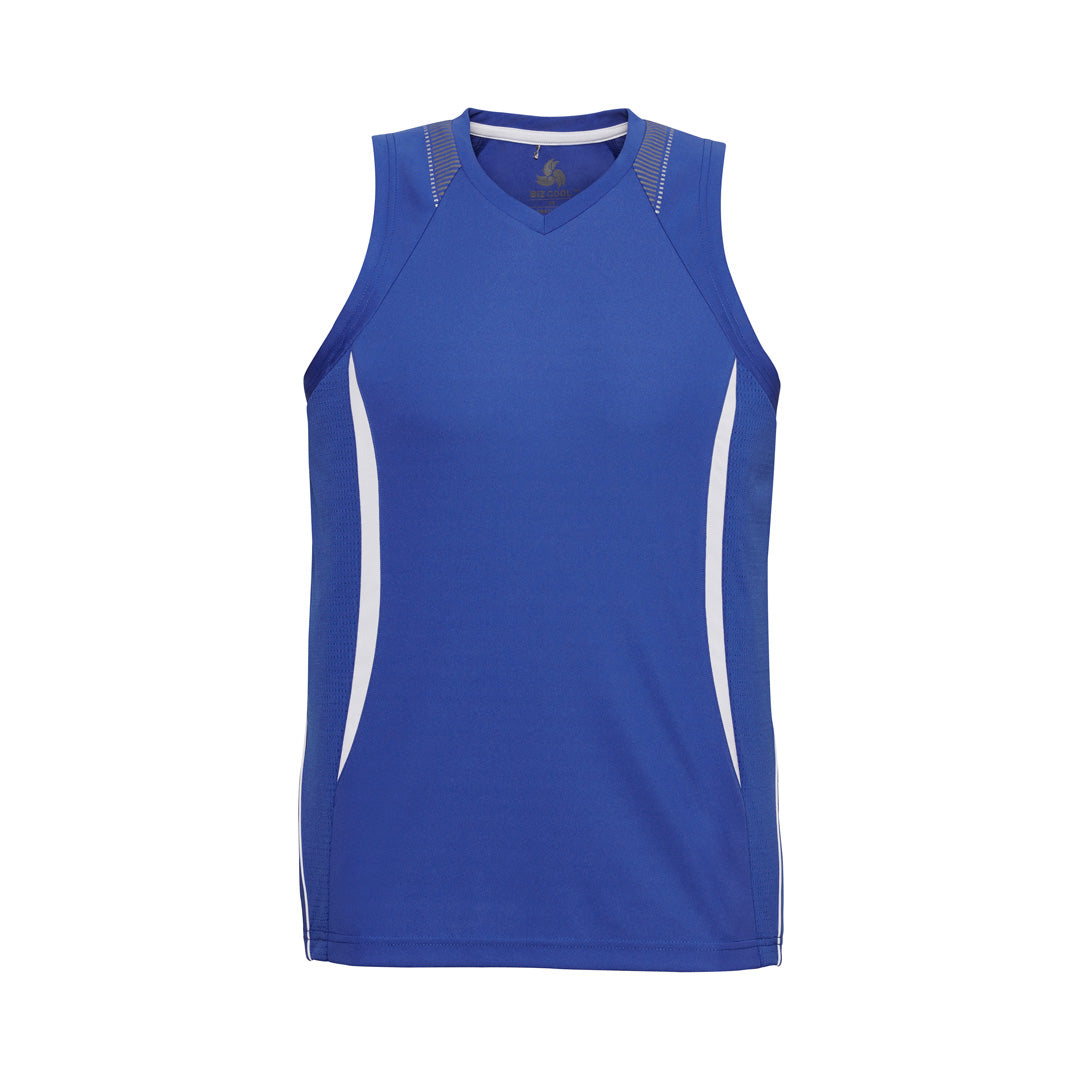 House of Uniforms The Razor Singlet | Mens Biz Collection Royal/White