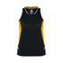 House of Uniforms The Renegade Singlet | Ladies Biz Collection Black/Gold/Silver