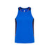 House of Uniforms The Renegade Singlet | Mens Biz Collection Royal/Navy/Orange