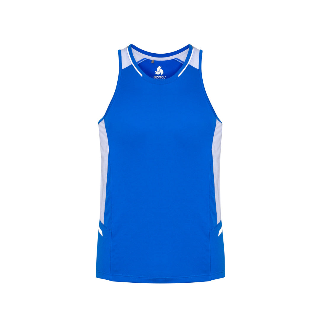 House of Uniforms The Renegade Singlet | Mens Biz Collection Royal/White/Silver