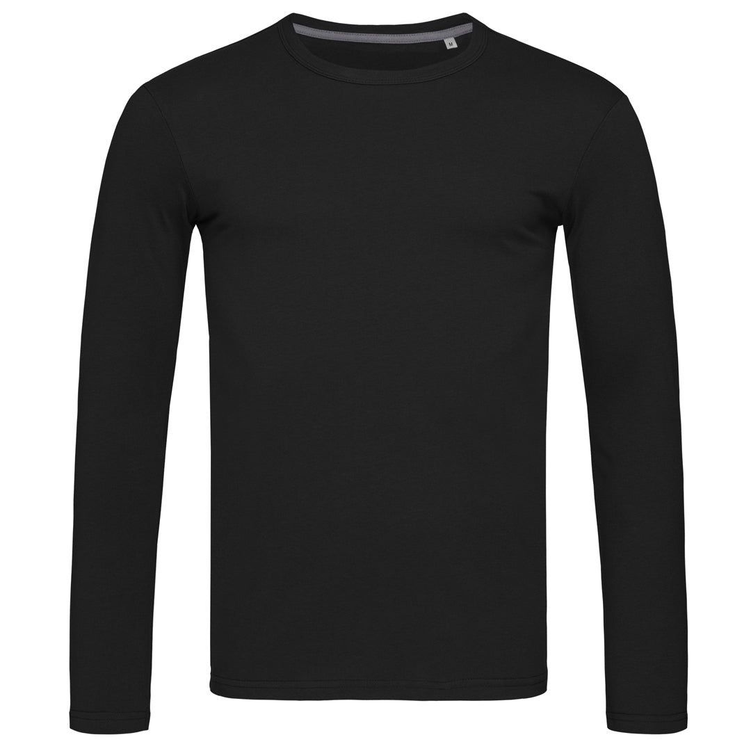 House of Uniforms The Clive Tee | Long Sleeve | Mens Stedman Black