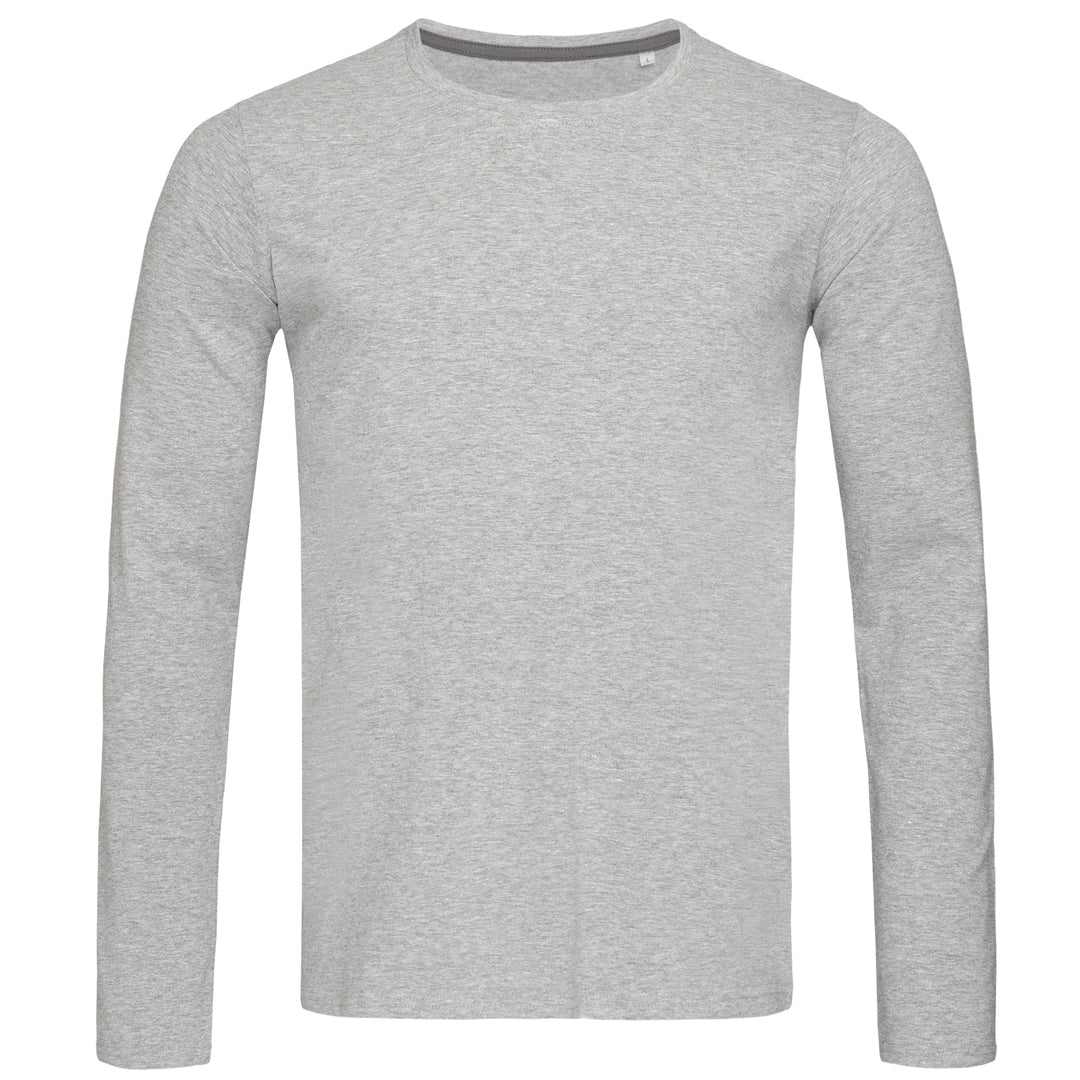 House of Uniforms The Clive Tee | Long Sleeve | Mens Stedman Grey Marle
