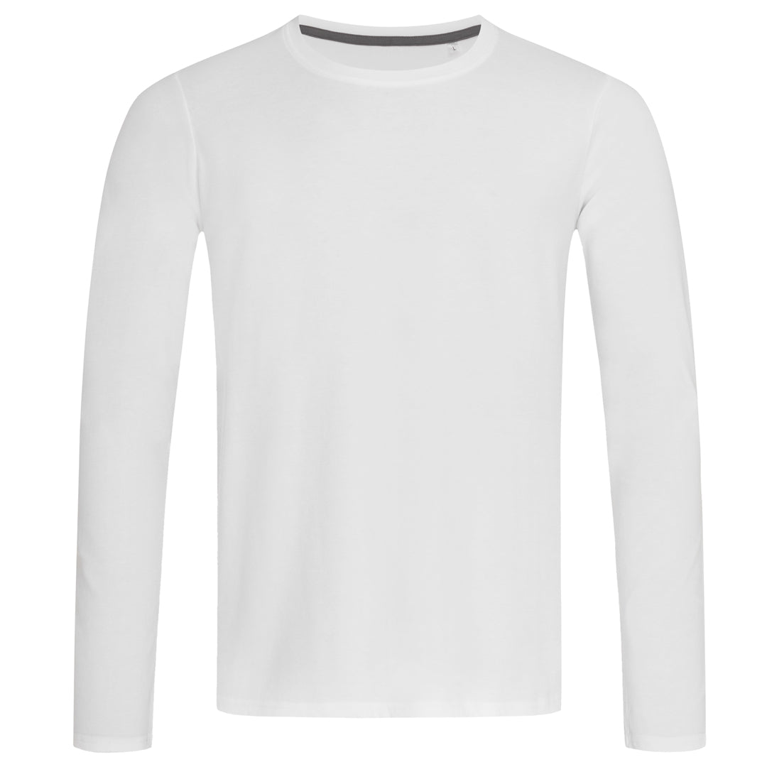 House of Uniforms The Clive Tee | Long Sleeve | Mens Stedman White