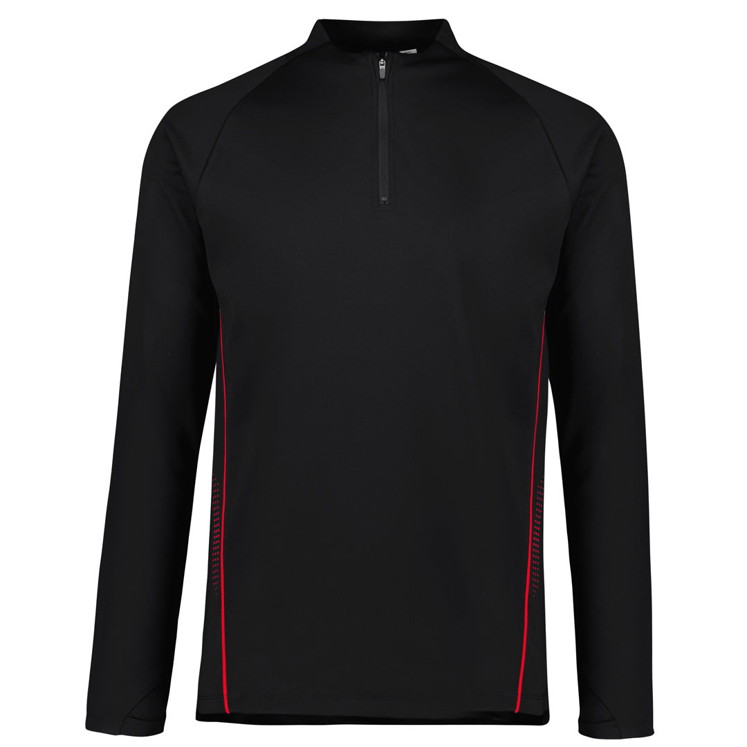 House of Uniforms The Balance Mid Layer Top | Adults | Long Sleeve Biz Collection Black/Red