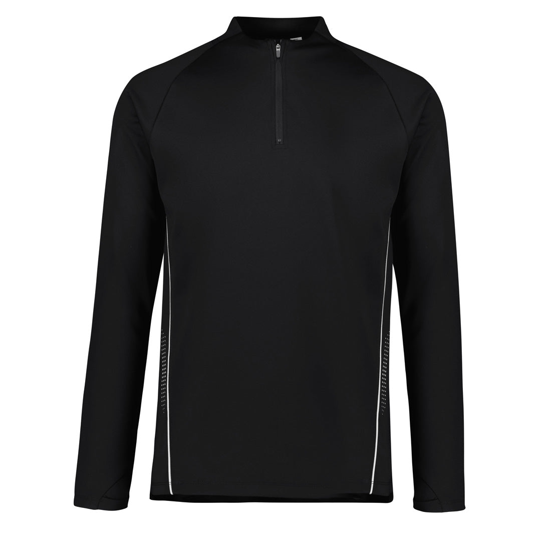 House of Uniforms The Balance Mid Layer Top | Adults | Long Sleeve Biz Collection Black/White