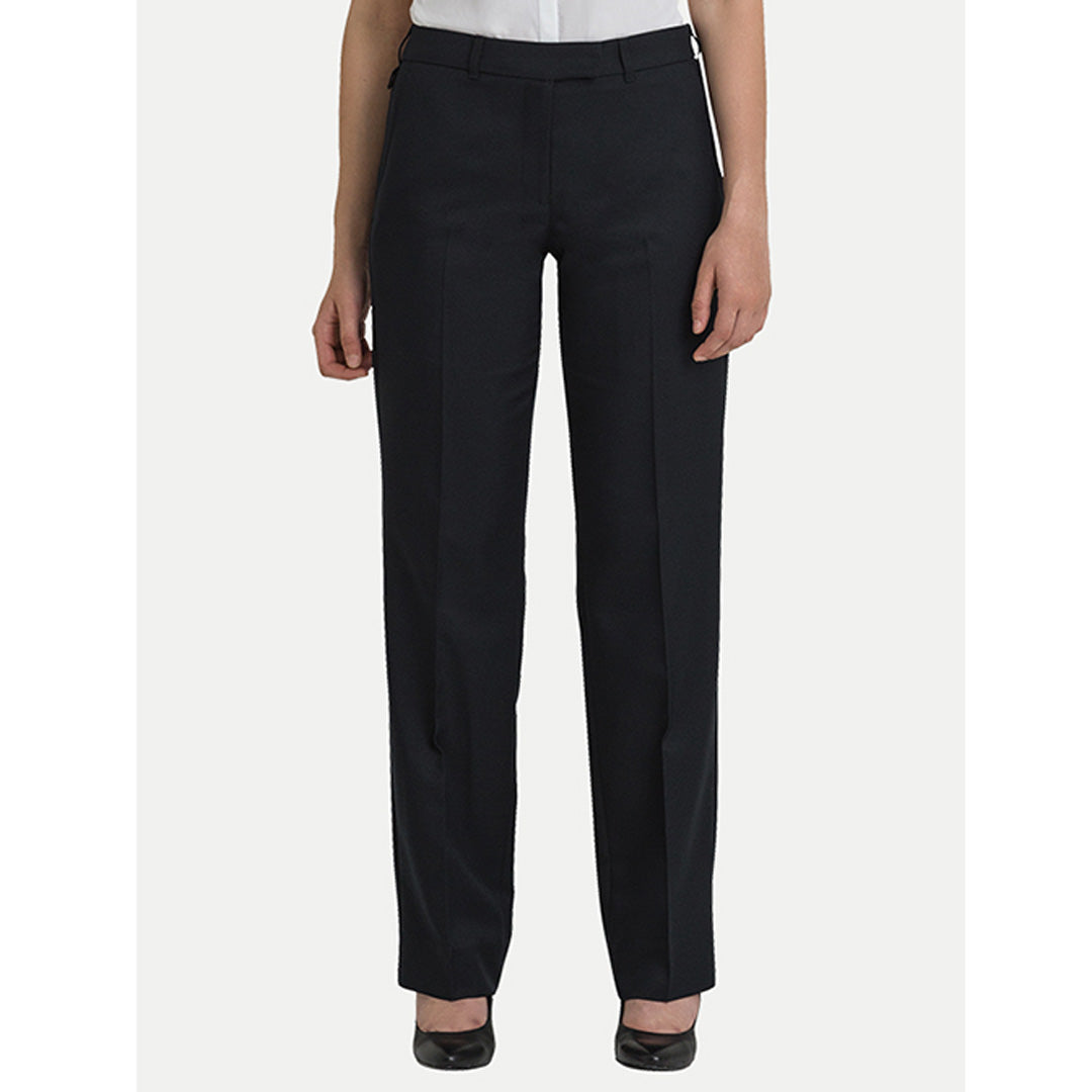 House of Uniforms The Samantha Flexi Waist Pant | Wool Blend Corporate Comfort Black