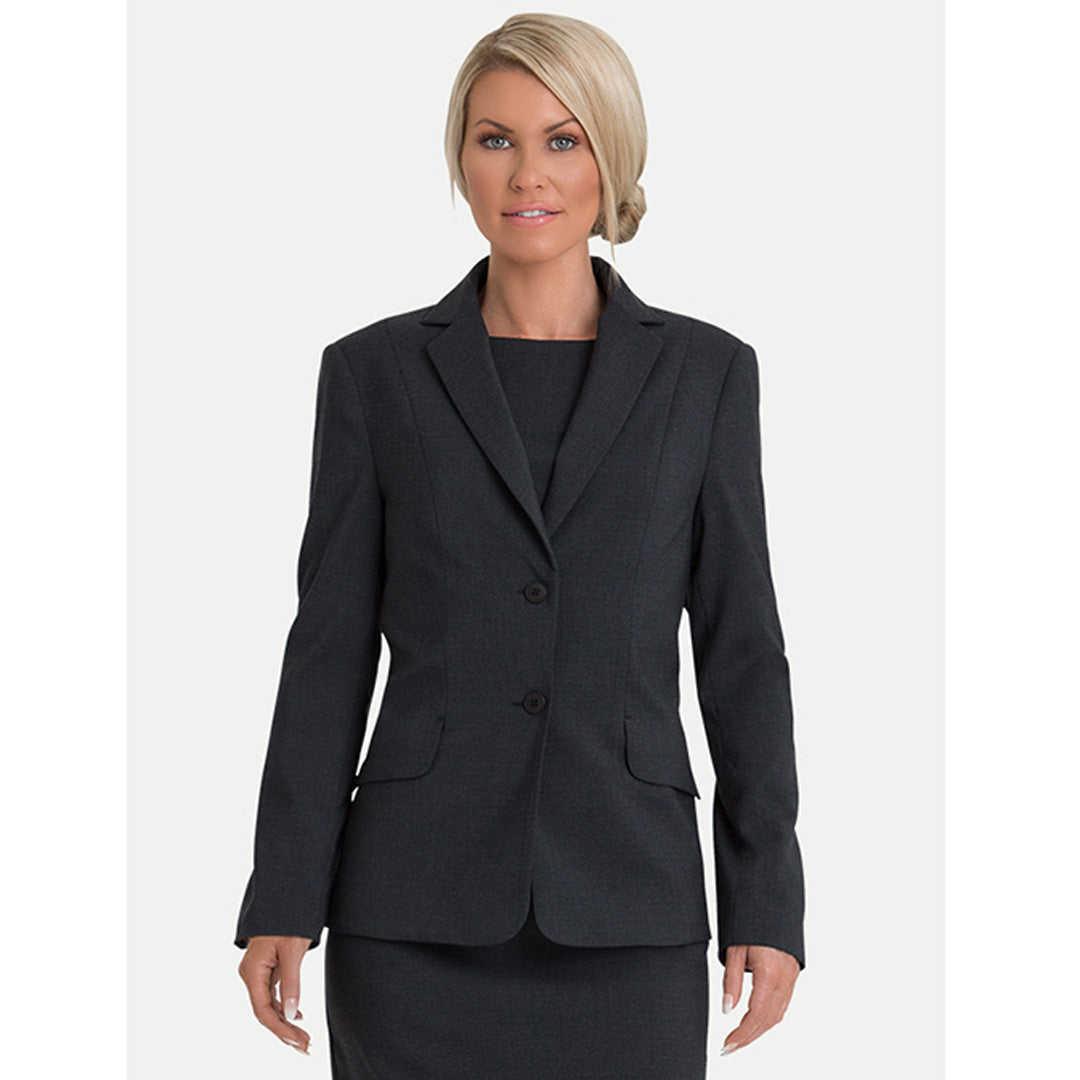 House of Uniforms The Dianna 2 Button Jacket | Sorbtek Corporate Comfort Black