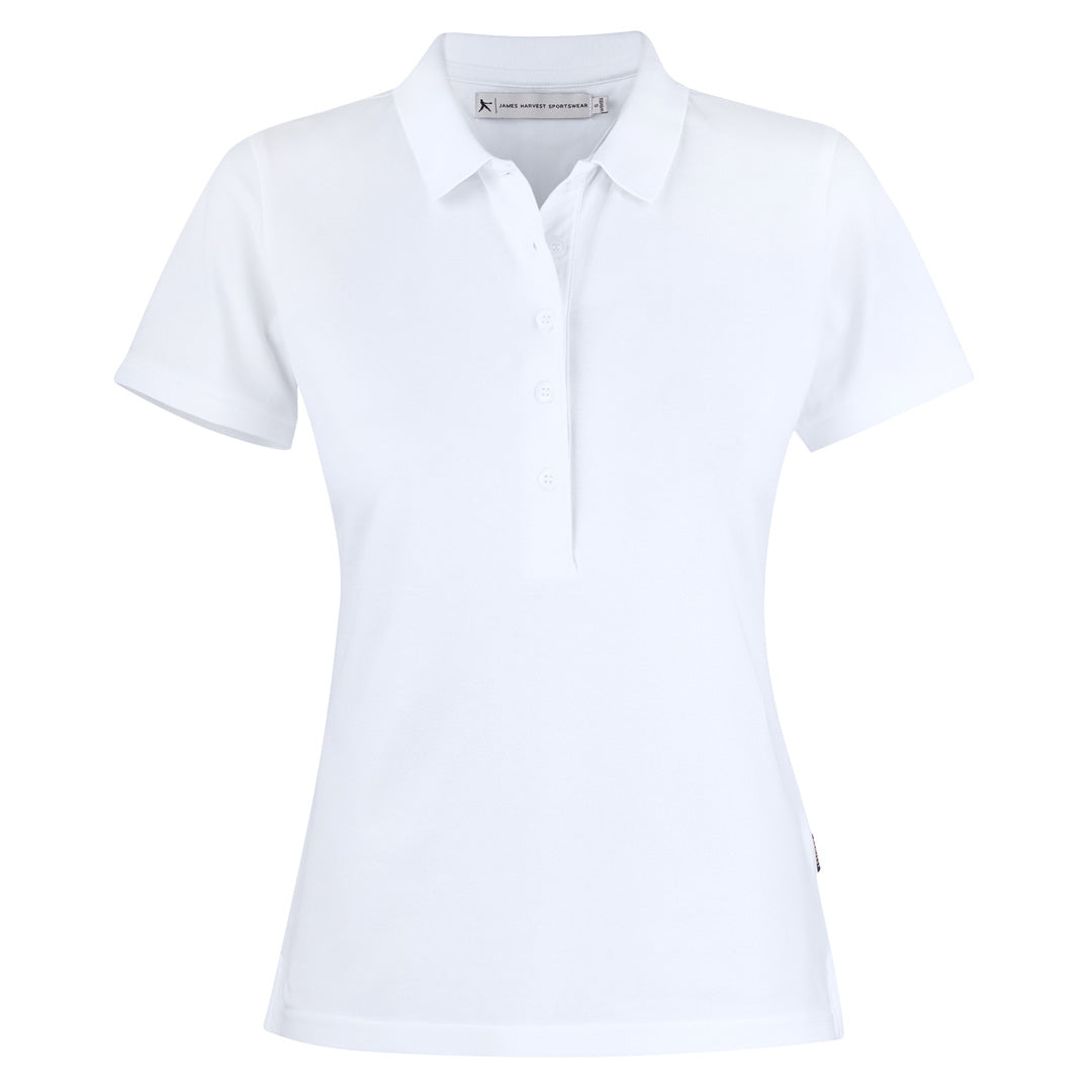 House of Uniforms The Sunset Polo | Ladies | Short Sleeve James Harvest White