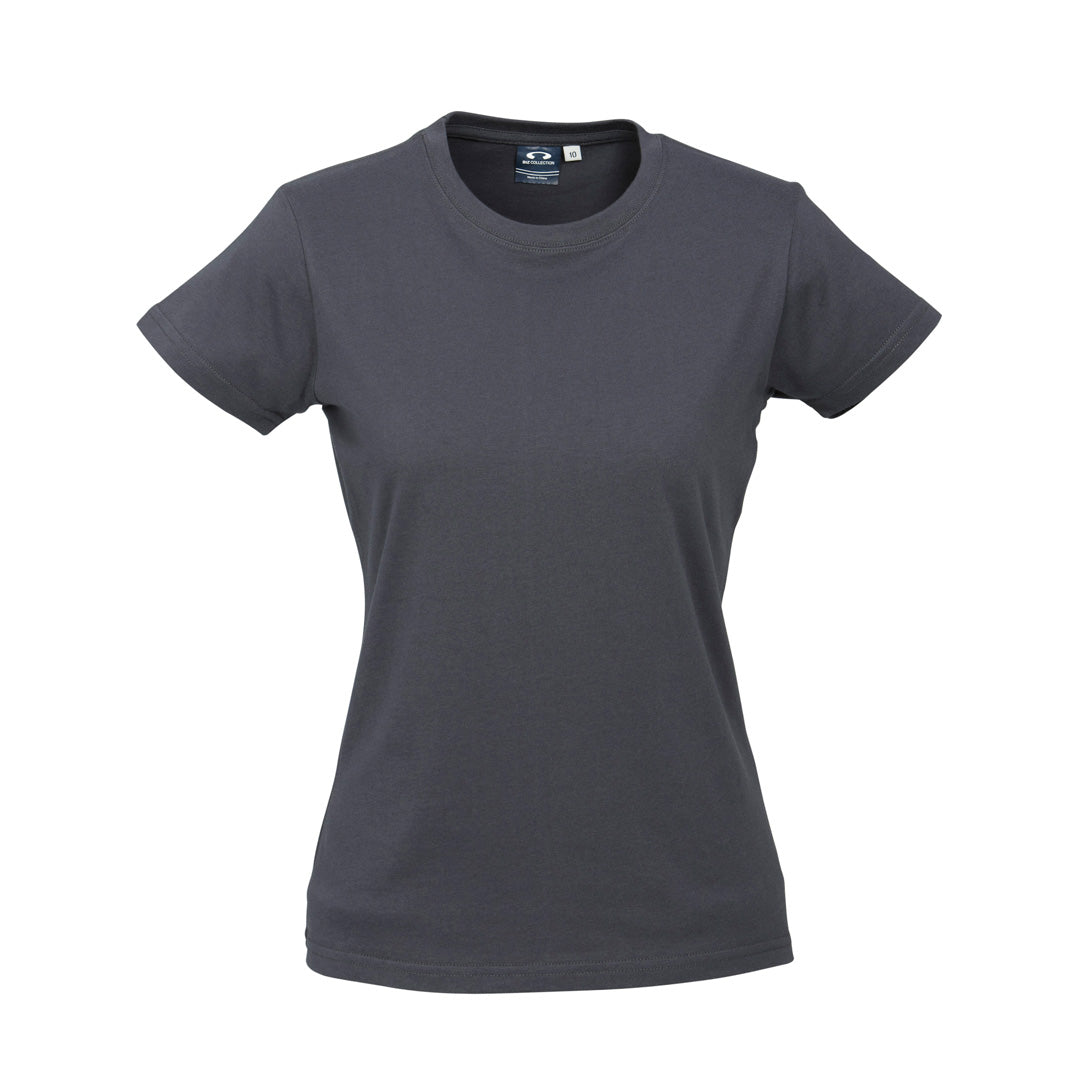House of Uniforms The Ice Tee | Ladies | Short Sleeve | Dark Colours Biz Collection Charcoal