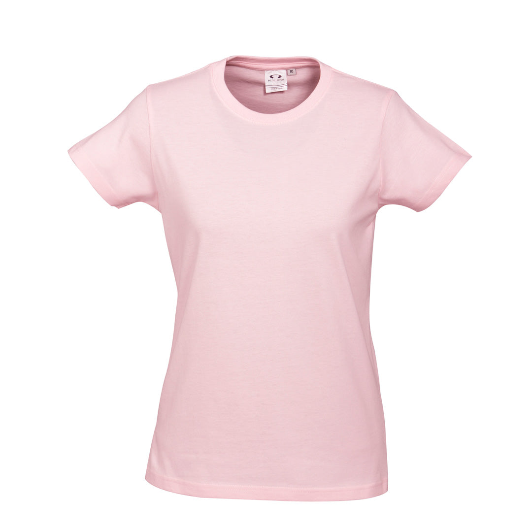 House of Uniforms The Ice Tee | Ladies | Short Sleeve | Light Colours Biz Collection Pink