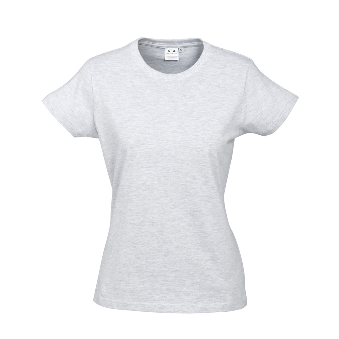 House of Uniforms The Ice Tee | Ladies | Short Sleeve | Light Colours Biz Collection Snow Marle