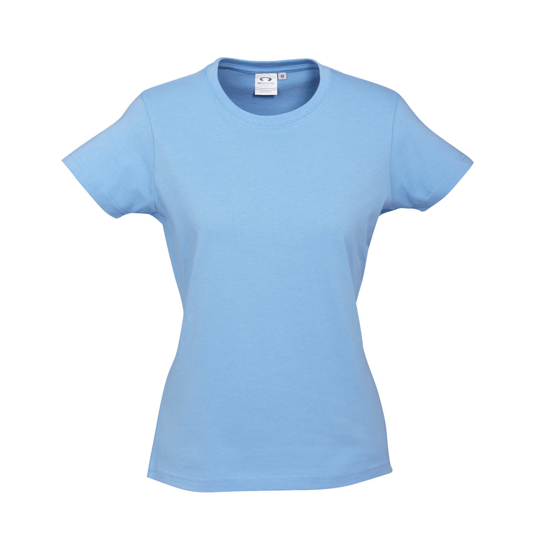 House of Uniforms The Ice Tee | Ladies | Short Sleeve | Light Colours Biz Collection Spring Blue