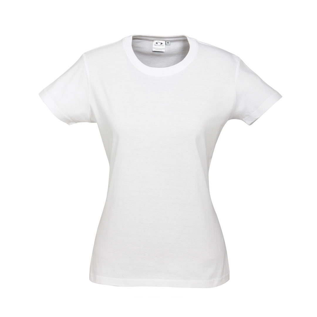 House of Uniforms The Ice Tee | Ladies | Short Sleeve | Light Colours Biz Collection White