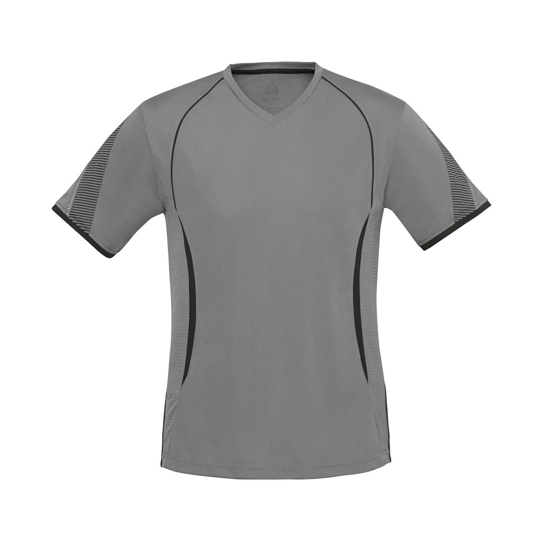 House of Uniforms The Razor Tee | Mens | Short Sleeve Biz Collection Ash/Black