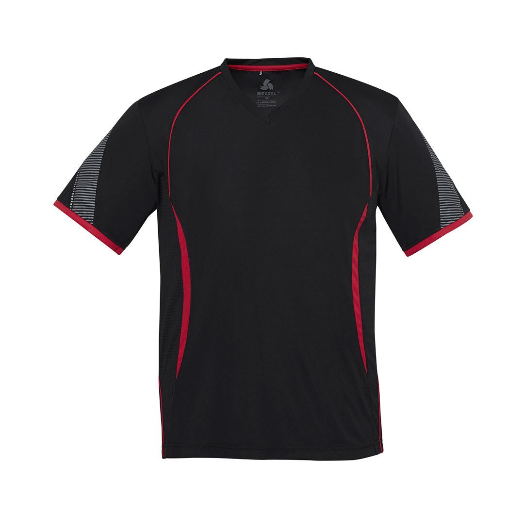 House of Uniforms The Razor Tee | Kids | Short Sleeve Biz Collection Black/Red
