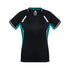 House of Uniforms The Renegade Tee | Ladies | Short Sleeve | Plus Biz Collection Black/Teal/Silver