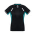 House of Uniforms The Renegade Tee | Ladies | Short Sleeve Biz Collection Black/Teal/Silver