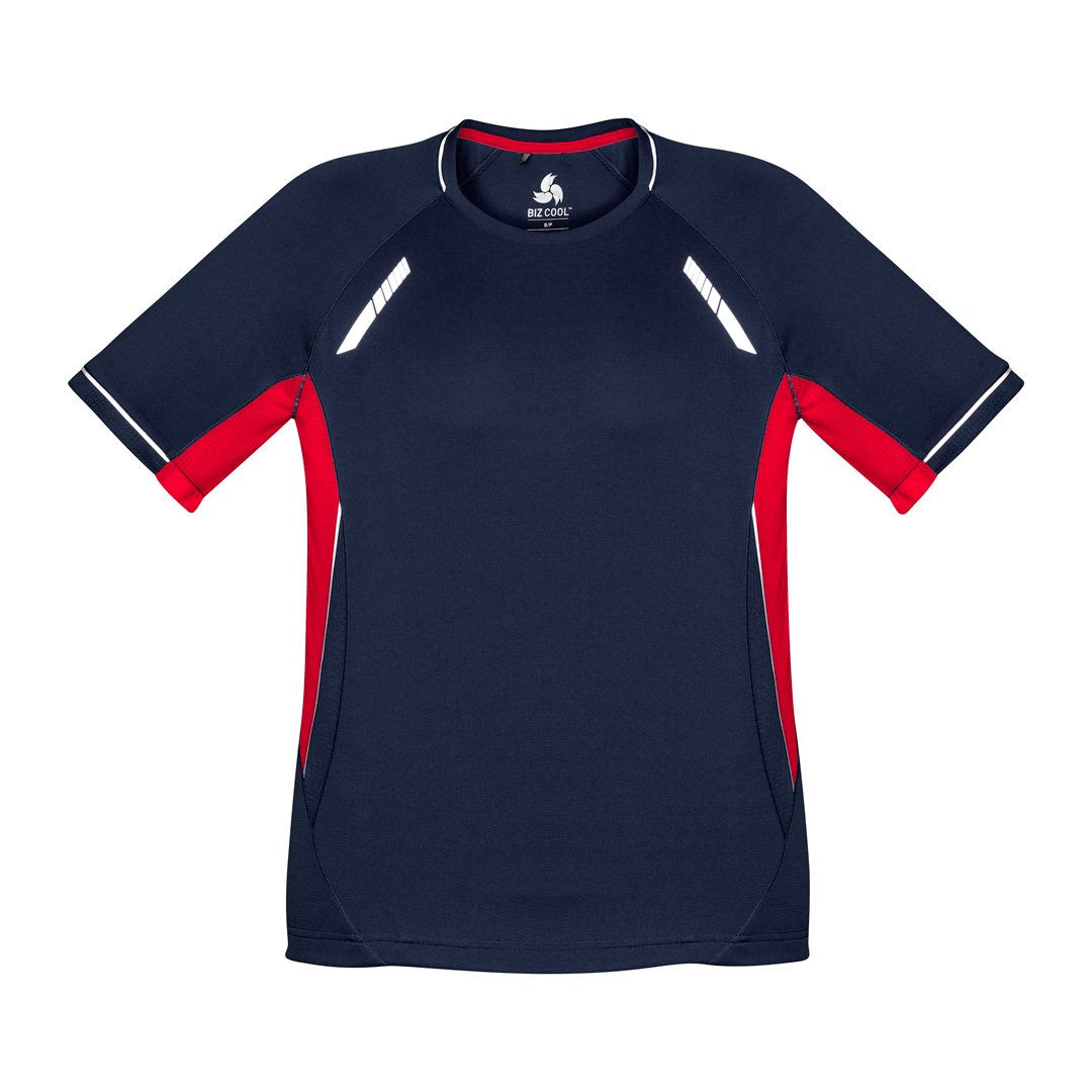 House of Uniforms The Renegade Tee | Kids | Short Sleeve Biz Collection Navy/Red/Silver