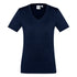 House of Uniforms The Aero Tee | Ladies | Short Sleeve | Plus Biz Collection Navy Marle