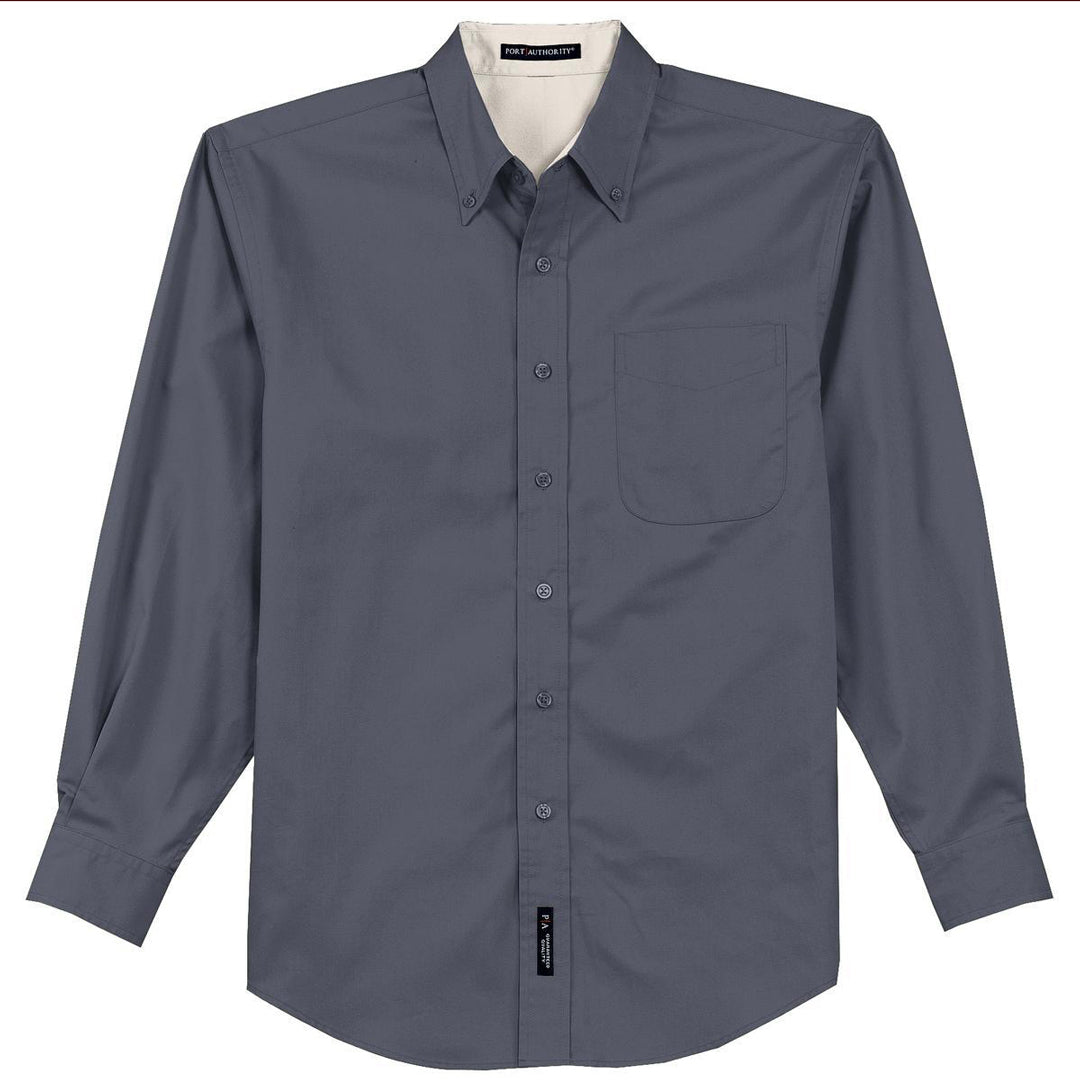 House of Uniforms The Tall Business Shirt | Mens | Long Sleeve Port Authority Steel