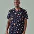 Space Party Printed Scrub Top | Mens