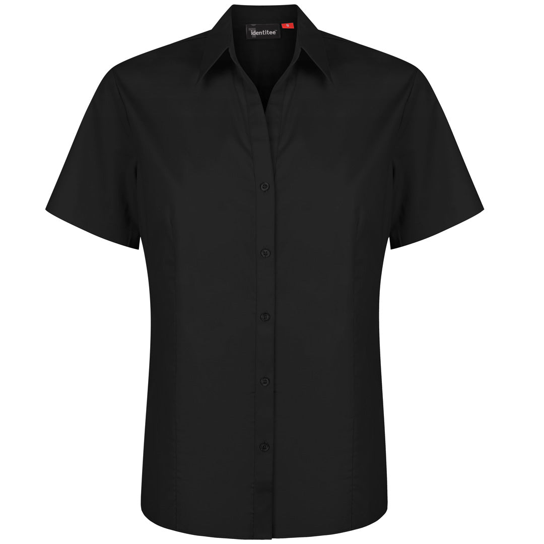 House of Uniforms The Rodeo Shirt | Ladies | Short Sleeve Identitee Black