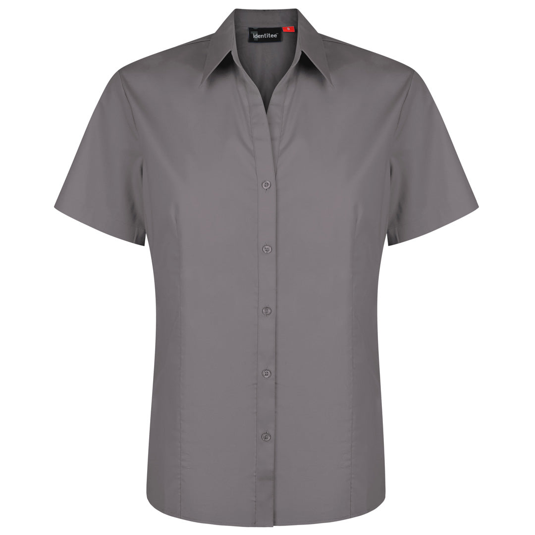 House of Uniforms The Rodeo Shirt | Ladies | Short Sleeve Identitee Charcoal