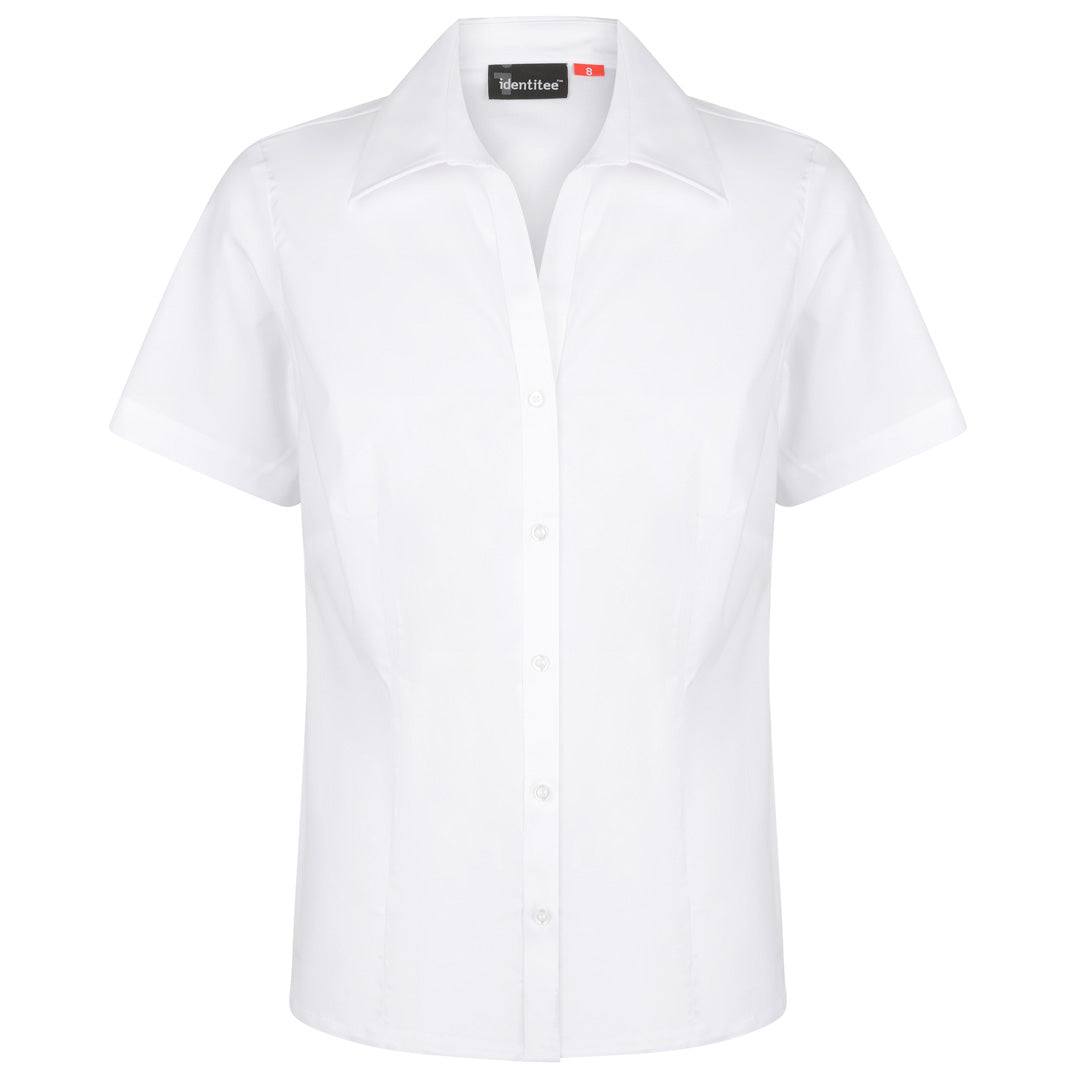 House of Uniforms The Rodeo Shirt | Ladies | Short Sleeve Identitee White