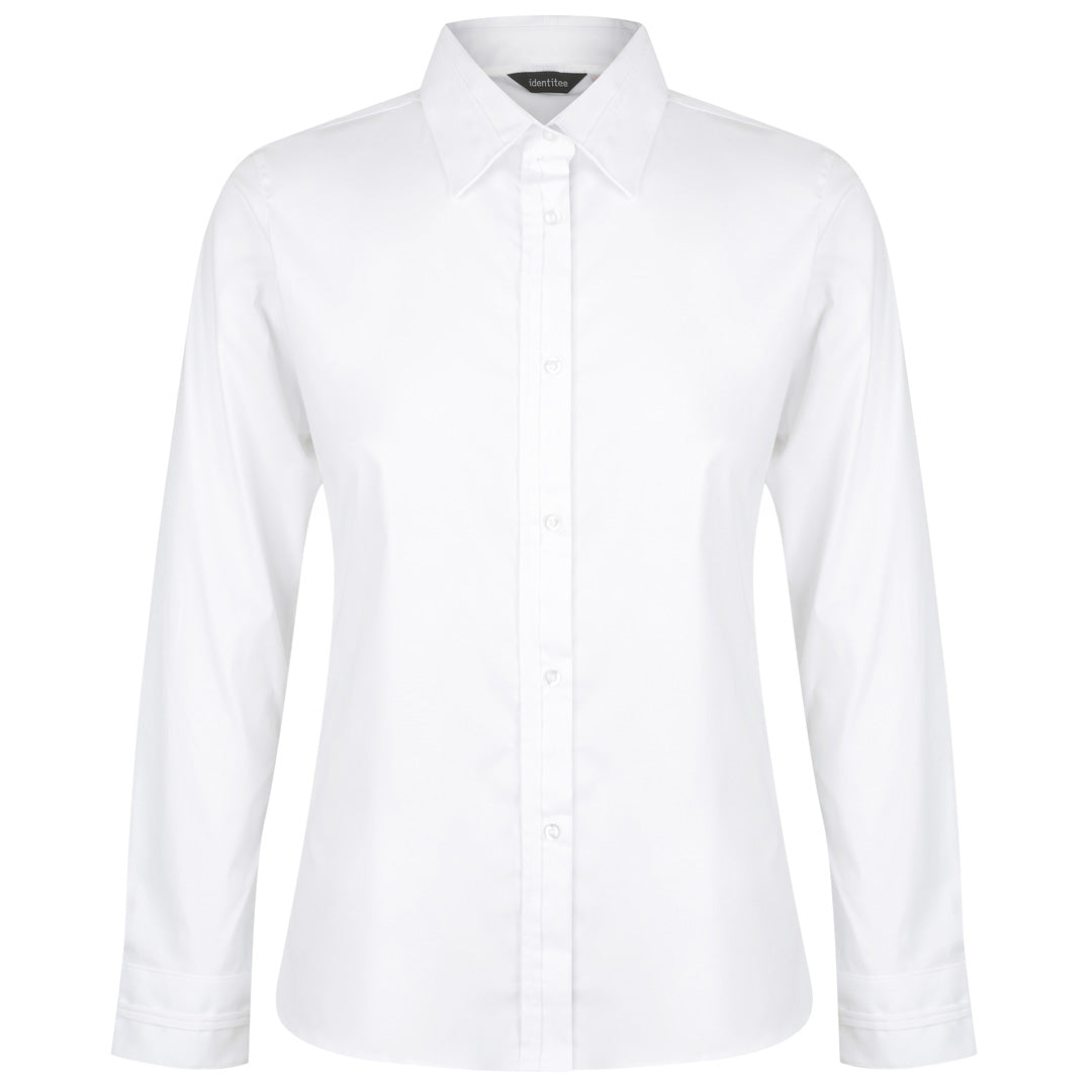 House of Uniforms The Vegas Shirt | Ladies | Long Sleeve Identitee White