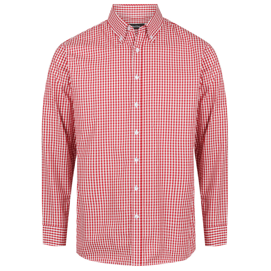 House of Uniforms The Miller Shirt | Mens | Short & Long Sleeve Identitee Red