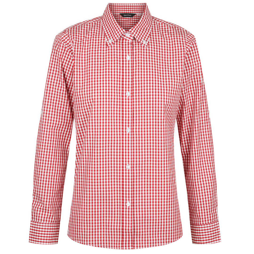 House of Uniforms The Miller Shirt | Ladies | Short & Long Sleeve Identitee Red