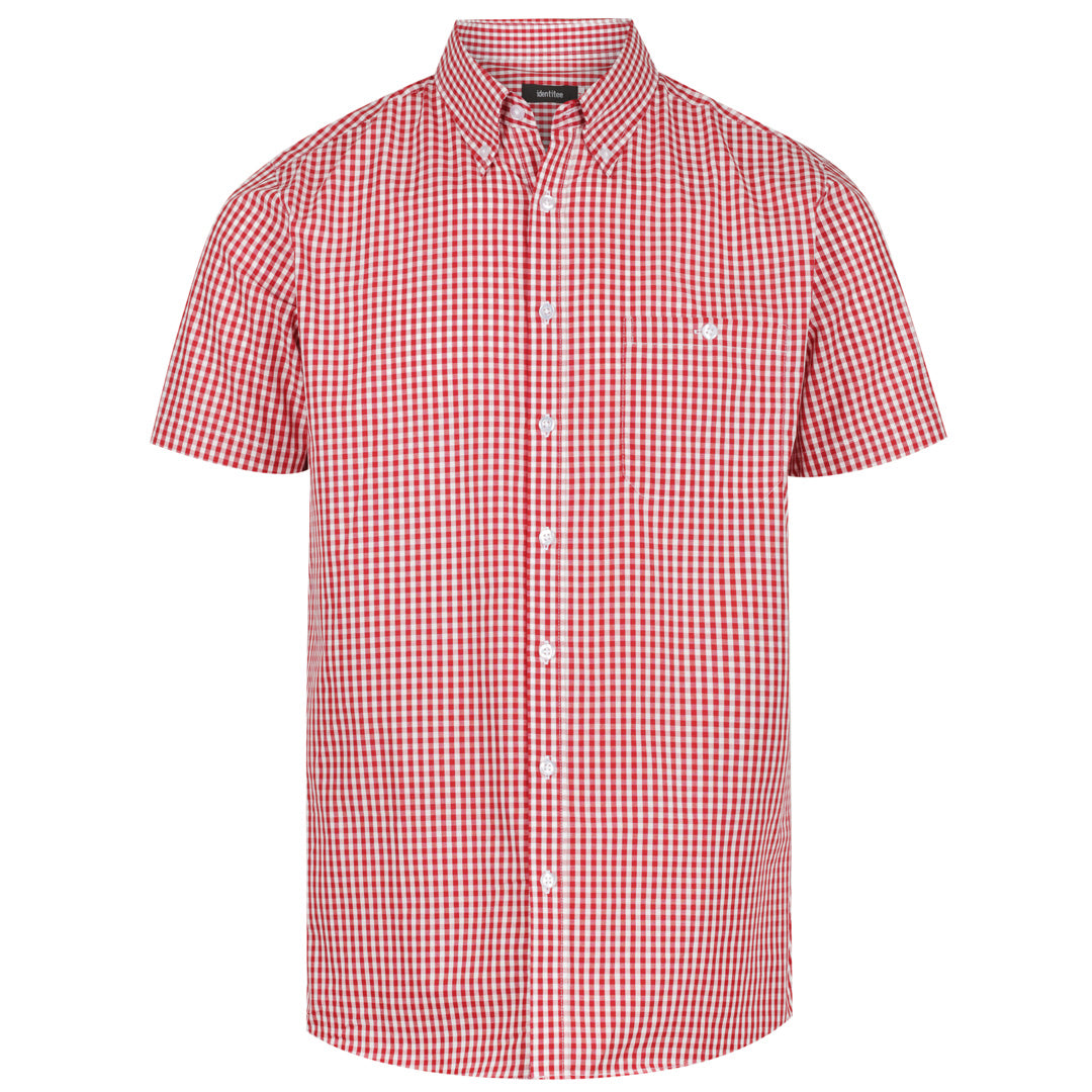 House of Uniforms The Miller Shirt | Mens | Short & Long Sleeve Identitee Red