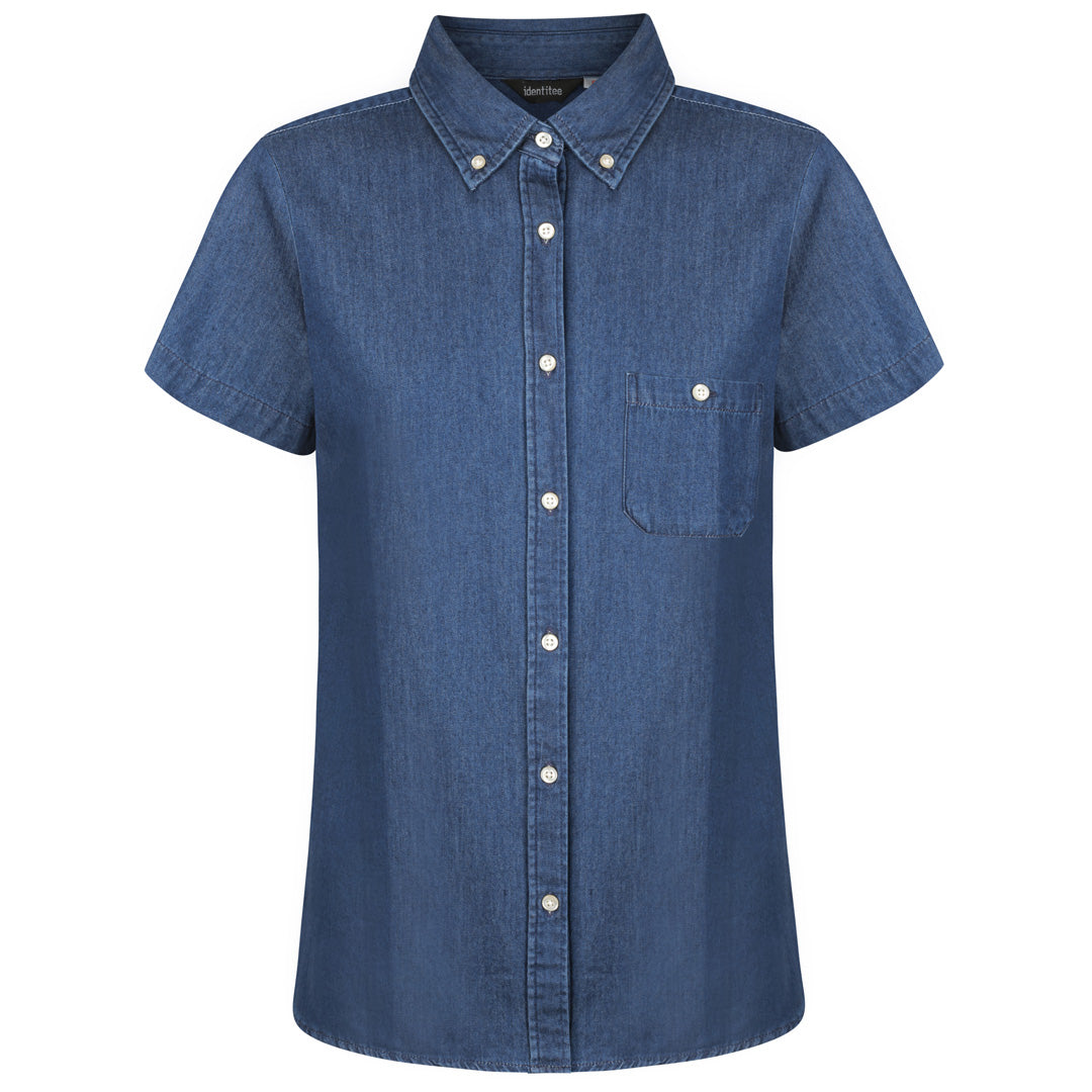 House of Uniforms The Dylan Shirt | Ladies | Short & Long Sleeve Identitee Indigo Blue