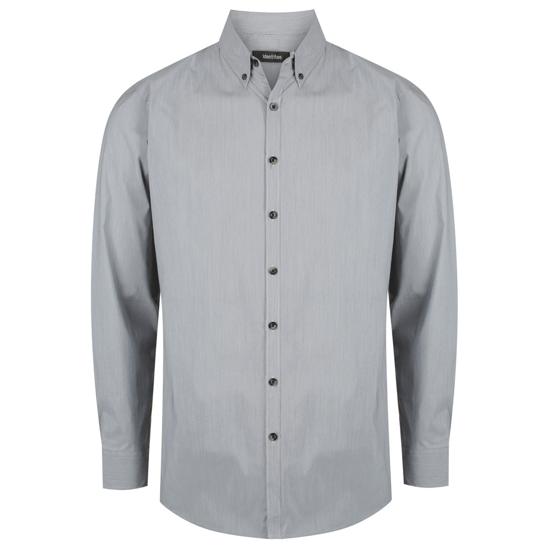 House of Uniforms The Baxter Shirt | Mens | Long Sleeve Identitee Grey