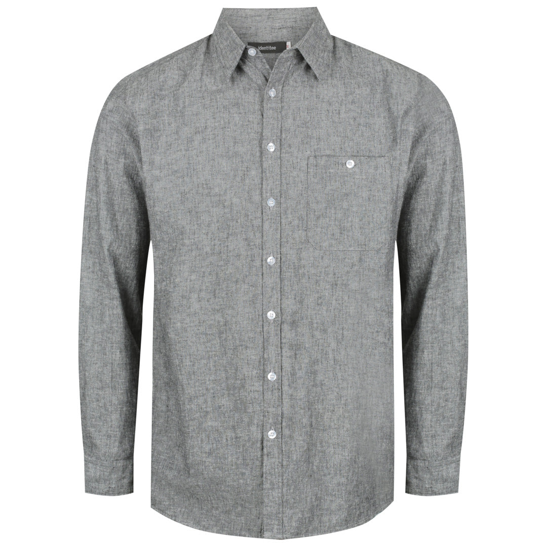 House of Uniforms The Floyd Shirt | Mens | Short & Long Sleeve Identitee Smoke Grey