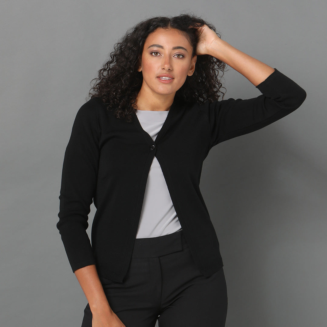 House of Uniforms The Single Button Cardigan | Ladies | Long Sleeve LSJ Collection 