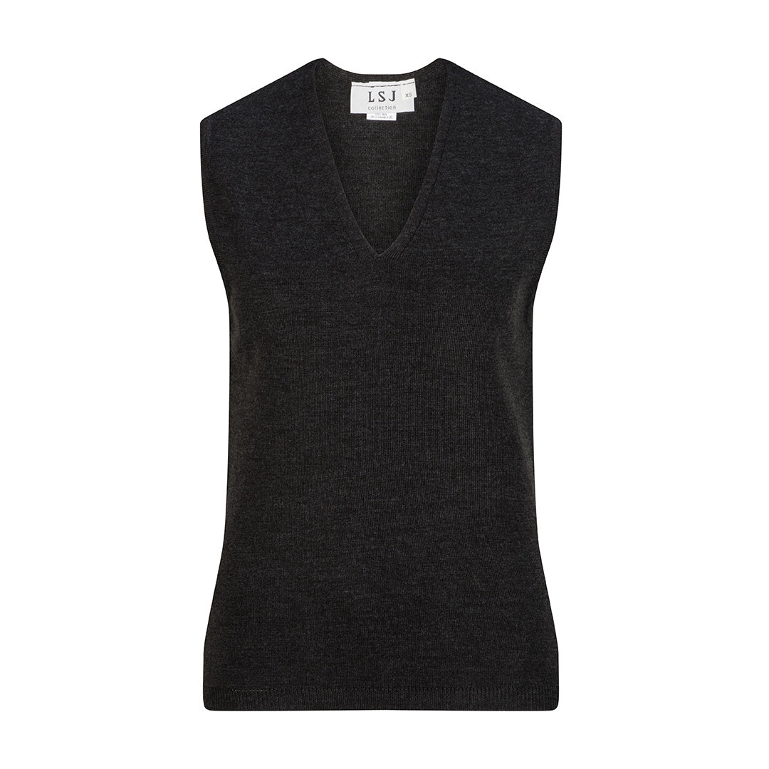 House of Uniforms The V Neck Vest | Ladies LSJ Collection Charcoal