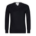 House of Uniforms The V Neck Wool Jumper | Mens LSJ Collection Black