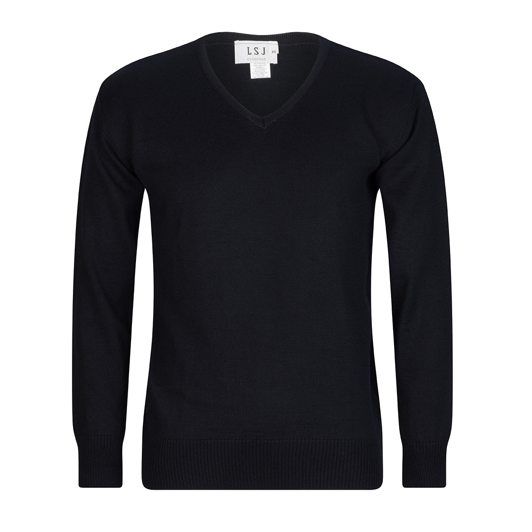 House of Uniforms The V Neck Wool Jumper | Mens LSJ Collection Navy